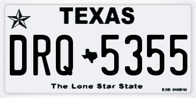 TX license plate DRQ5355