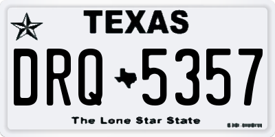 TX license plate DRQ5357