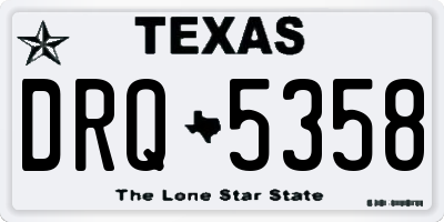 TX license plate DRQ5358