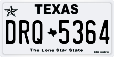 TX license plate DRQ5364