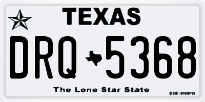 TX license plate DRQ5368