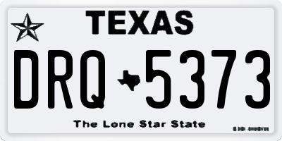 TX license plate DRQ5373