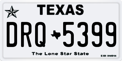 TX license plate DRQ5399