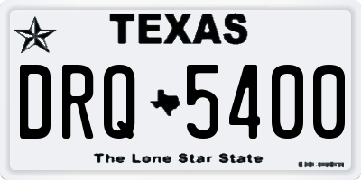 TX license plate DRQ5400