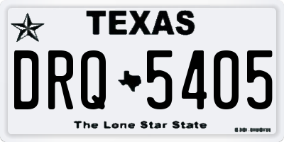 TX license plate DRQ5405