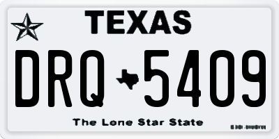 TX license plate DRQ5409