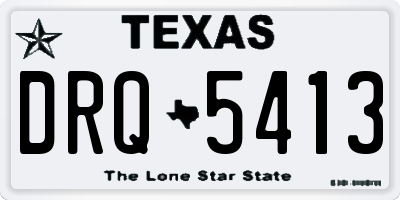 TX license plate DRQ5413