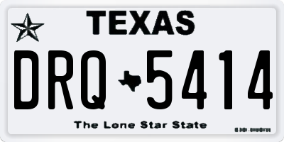 TX license plate DRQ5414