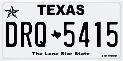 TX license plate DRQ5415