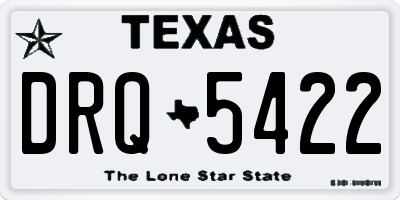 TX license plate DRQ5422