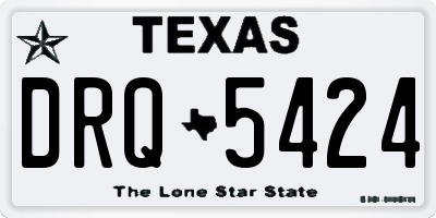 TX license plate DRQ5424