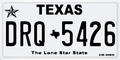 TX license plate DRQ5426