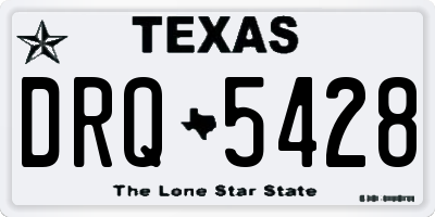 TX license plate DRQ5428