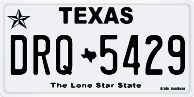 TX license plate DRQ5429