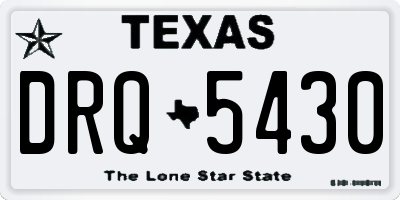 TX license plate DRQ5430
