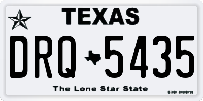 TX license plate DRQ5435