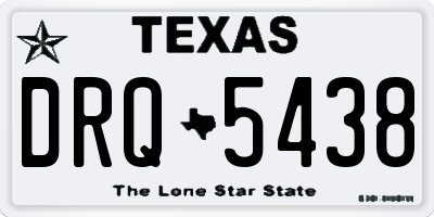 TX license plate DRQ5438