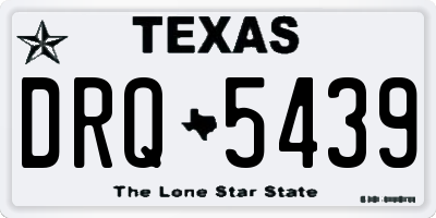 TX license plate DRQ5439