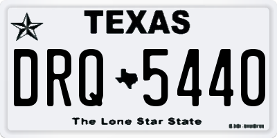 TX license plate DRQ5440