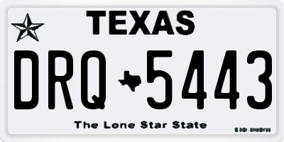 TX license plate DRQ5443