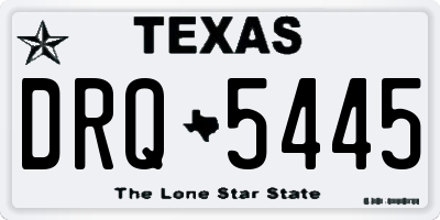 TX license plate DRQ5445