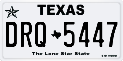 TX license plate DRQ5447