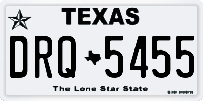 TX license plate DRQ5455