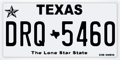 TX license plate DRQ5460