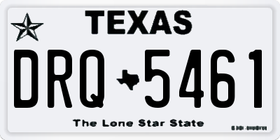 TX license plate DRQ5461