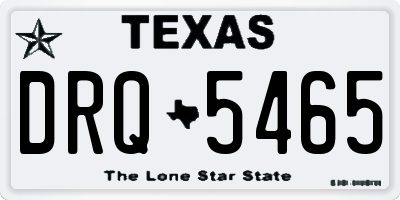 TX license plate DRQ5465
