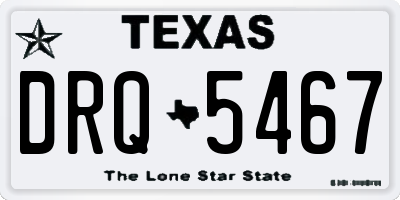 TX license plate DRQ5467