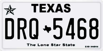 TX license plate DRQ5468
