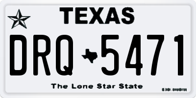 TX license plate DRQ5471