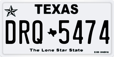 TX license plate DRQ5474