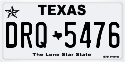 TX license plate DRQ5476