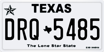 TX license plate DRQ5485