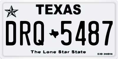 TX license plate DRQ5487