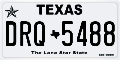 TX license plate DRQ5488