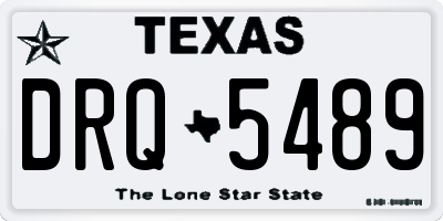 TX license plate DRQ5489
