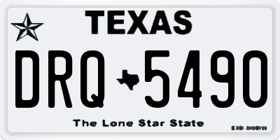 TX license plate DRQ5490