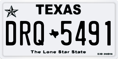 TX license plate DRQ5491