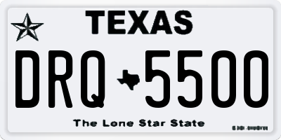 TX license plate DRQ5500