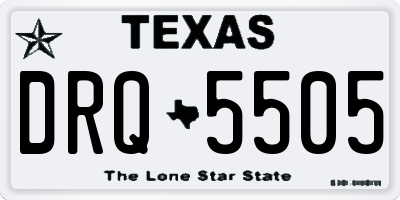TX license plate DRQ5505