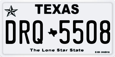 TX license plate DRQ5508