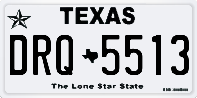 TX license plate DRQ5513