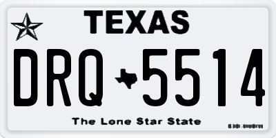 TX license plate DRQ5514