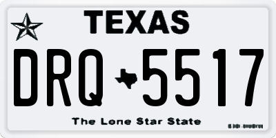TX license plate DRQ5517