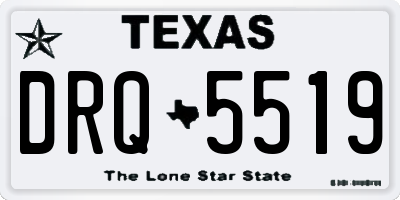 TX license plate DRQ5519