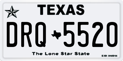 TX license plate DRQ5520