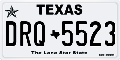 TX license plate DRQ5523